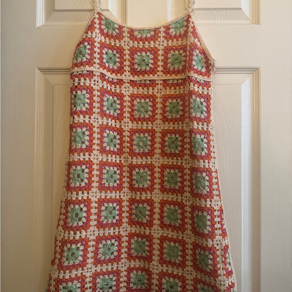 Zara Multicolor Crochet Dress